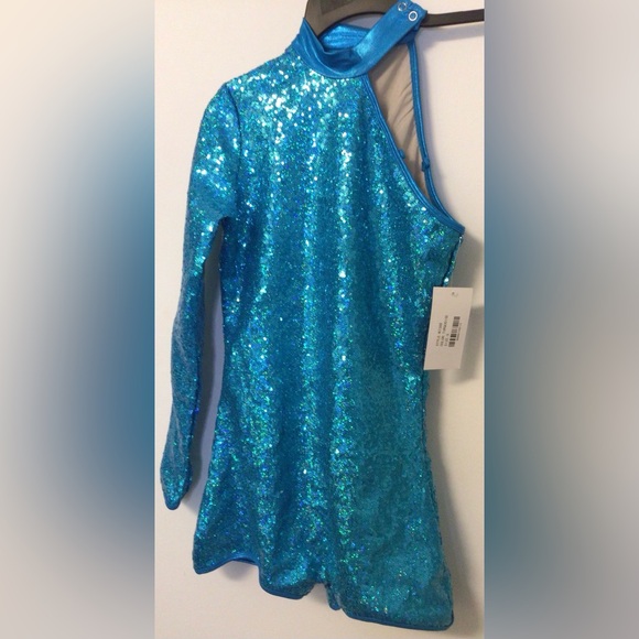 NWT Double platinum sequin sparkle in piece size small.  Missing strap - Picture 2 of 8